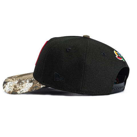 New Era 9Forty A-Frame Mexico World Baseball Classic Mexico Flag Patch Snapback Hat - Black, Realtree New Era