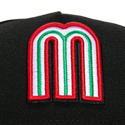 New Era 9Forty A-Frame Mexico World Baseball Classic Mexico Flag Patch Snapback Hat - Black, Realtree New Era