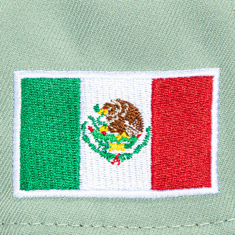 New Era 9Forty A-Frame Mexico World Baseball Classic Mexico Flag Patch Snapback Hat - Everest Green, Green New Era