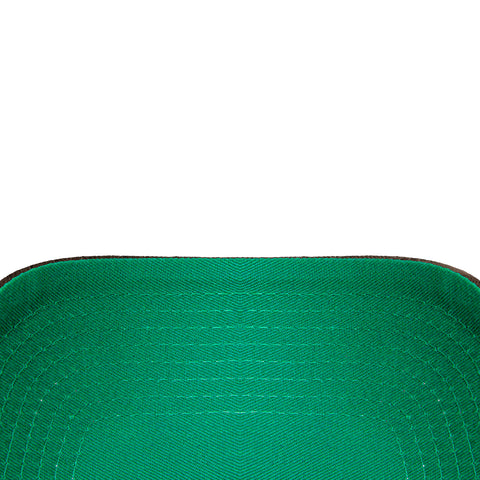 New Era 9Forty A-Frame Mexico Aztec Bird Mexico Flag Patch Snapback Hat - White, Brown