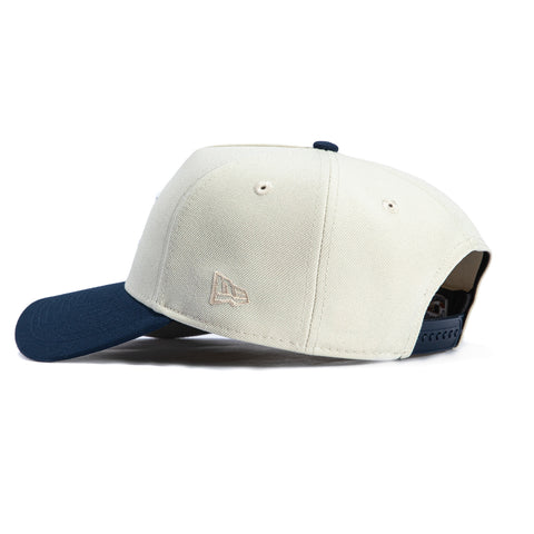 New Era 9Forty A-Frame New York Yankees 1998 World Series Patch Snapback Hat - Stone, Navy New Era