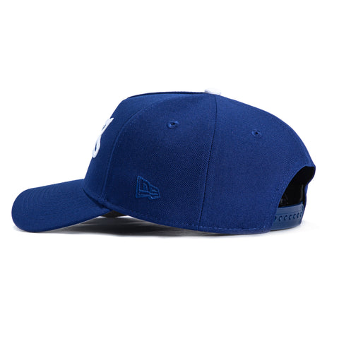 New Era 9Forty A-Frame Los Angeles Dodgers Logo Patch Katakana Script Snapback Hat - Royal New Era