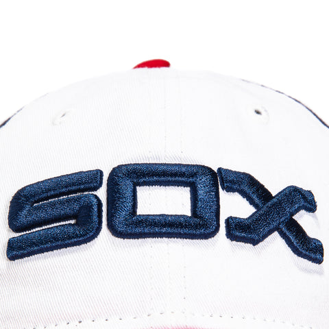 New Era 9Twenty Chicago White Sox Rail Strapback Hat - White, Navy, Red New Era