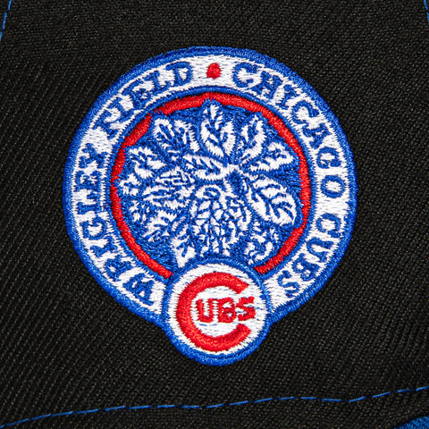 New Era 9Fifty Retro Crown Chicago Cubs Wrigley Field Patch Snapback Hat - Black, Royal New Era