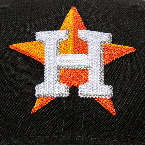 New Era 9Fifty Retro Crown Houston Astros 25th Silver Anniversary Patch Snapback Hat - Black, Navy New Era