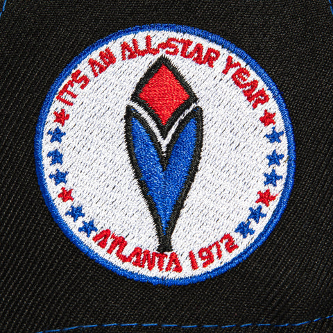 New Era 9Fifty Retro Crown Atlanta Braves 1972 All Star Year Patch Snapback Hat - Black, Royal New Era