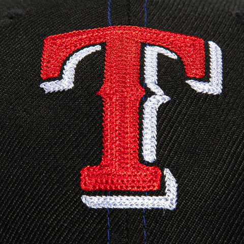 New Era 9Fifty Retro Crown Texas Rangers 1995 All Star Game Patch Snapback Hat - Black, Royal New Era