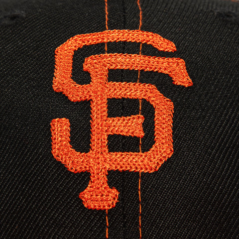 New Era 9Fifty Retro Crown San Francisco Giants 50th Anniversary Patch Snapback Hat - Black, Orange New Era