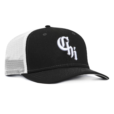 New Era 9Seventy Chicago White Sox City Connect Snapback Trucker Hat - Black, White New Era