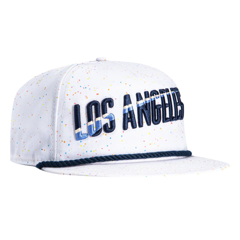 New Era The Golfer Los Angeles Dodgers 2024 City Connect Snapback Speckle Rope Hat - White New Era