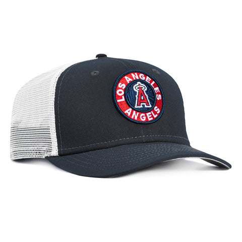 New Era 9Seventy Los Angeles Angels 2022 City Connect Snapback Trucker Hat - Navy, White New Era