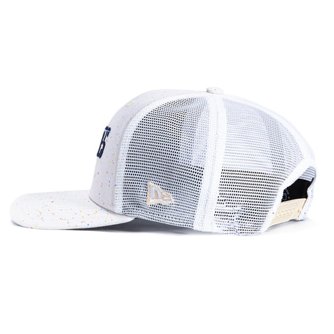 New Era 9Seventy Los Angeles Dodgers 2024 City Connect Speckle Snapback Trucker Hat - White New Era