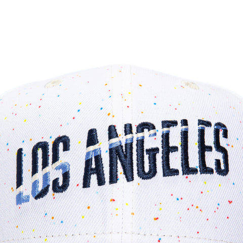 New Era 9Seventy Los Angeles Dodgers 2024 City Connect Speckle Snapback Trucker Hat - White New Era