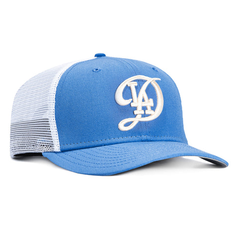 New Era 9Seventy Los Angeles Dodgers 2024 City Connect Snapback Trucker Hat - Light Blue, White New Era