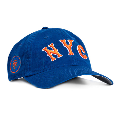 New Era 9Twenty New York Mets City Connect Patch Strapback Hat - Royal New Era