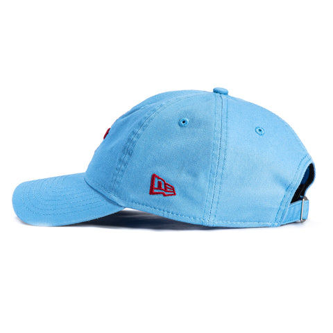 New Era 9Twenty Philadelphia Phillies City Patch Bell Strapback Hat - Light Blue New Era