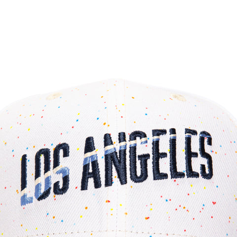 New Era 39Thirty Los Angeles Dodgers Speckle Stretch Fitted Hat - White New Era