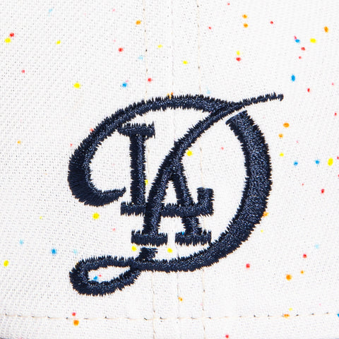 New Era 39Thirty Los Angeles Dodgers Speckle Stretch Fitted Hat - White New Era
