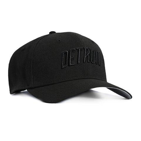New Era 39Thirty Detroit Tigers Script Stretch Fitted Hat - Black, Black New Era