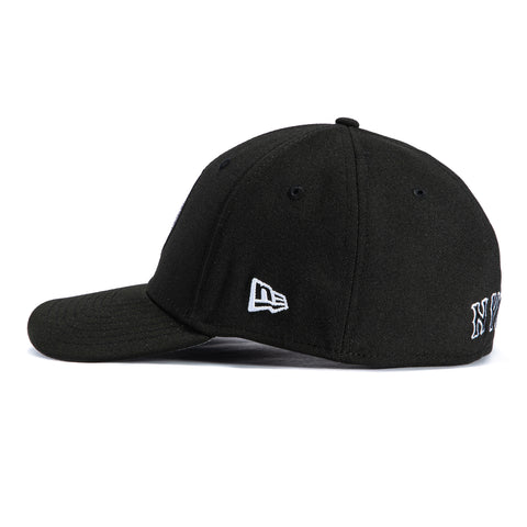 New Era 39Thirty New York Mets Stretch Fitted Hat - Black, White New Era