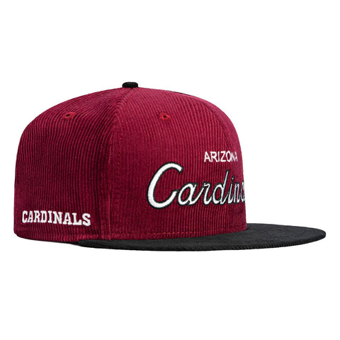 New Era 59Fifty Arizona Cardinals Script Corduroy Hat - Cardinal, Black New Era