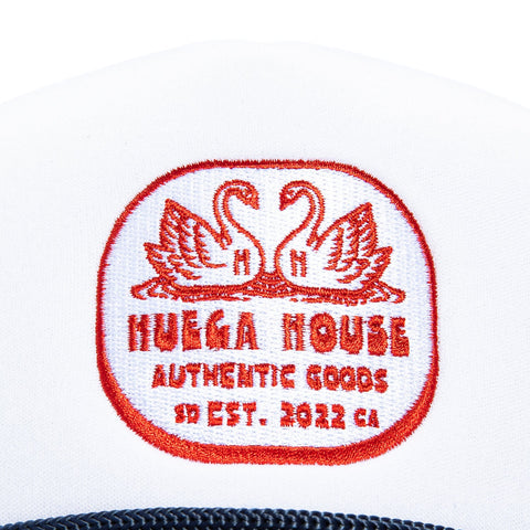 <div>HUEGA DOUBLE SWAN FOAM TRUCKER NVY/WHT SN</div> Huega House