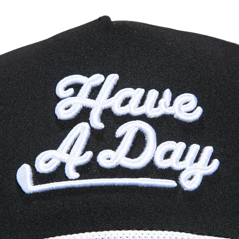 Breezy Golf Have A Day Rope Snapback Hat - Black, White Hat Club
