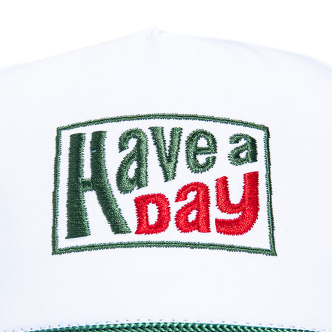 Breezy Golf Have A Day Retro Rope Snapback Hat - White Hat Club