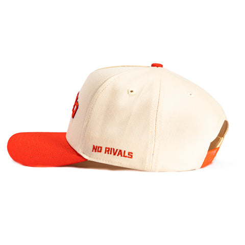 No Rivals Clemson Tigers Logo Patch Upside Down Arch Snapback Hat - Stone, Orange No Rivals