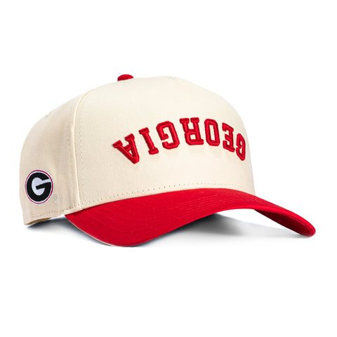 No Rivals Georgia Bulldogs Logo Patch Upside Down Arch Snapback