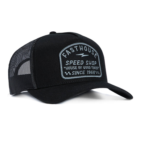 Fasthouse Junction Mesh Snapback Trucker Hat - Black Fasthouse