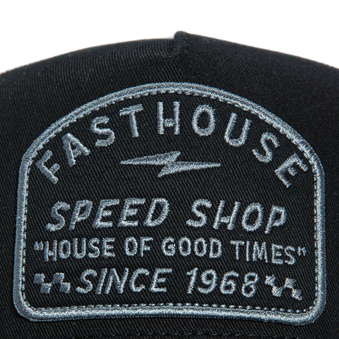 Fasthouse Junction Mesh Snapback Trucker Hat - Black Fasthouse