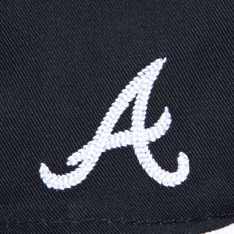 New Era 9Fifty Atlanta Braves Team Text Snapback Hat - Navy