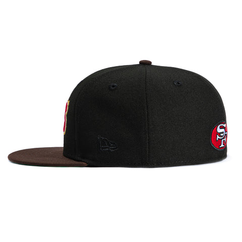 New Era 59Fifty San Francisco 49ers 1995 Super Bowl Champions Patch Word Hat - Black, Brown New Era