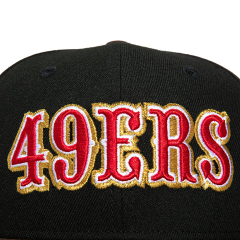 New Era 59Fifty San Francisco 49ers 1995 Super Bowl Champions Patch Word Hat - Black, Brown New Era