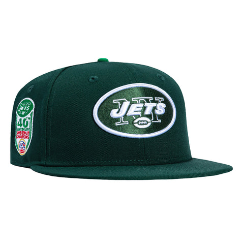 New Era 59Fifty New York Jets 40th Anniversary Champions Patch Hat - Green New Era