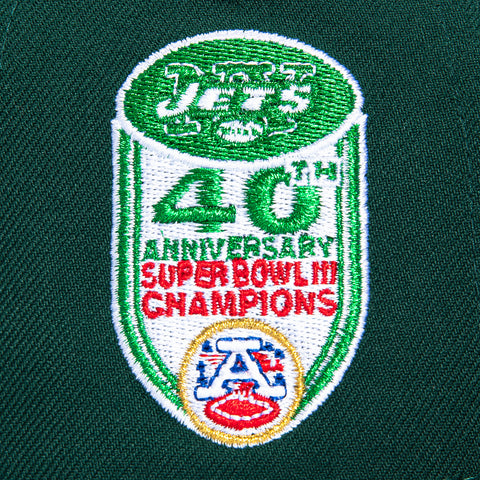 New Era 59Fifty New York Jets 40th Anniversary Champions Patch Hat - Green New Era