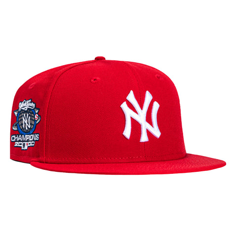 New Era 59Fifty New York Yankees 2000 World Series Champions Patch Hat - Red, White New Era