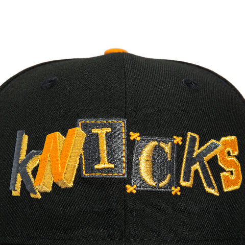 New Era 59Fifty New York Knicks Logo Patch Ransom Hat - Black, Brown New Era