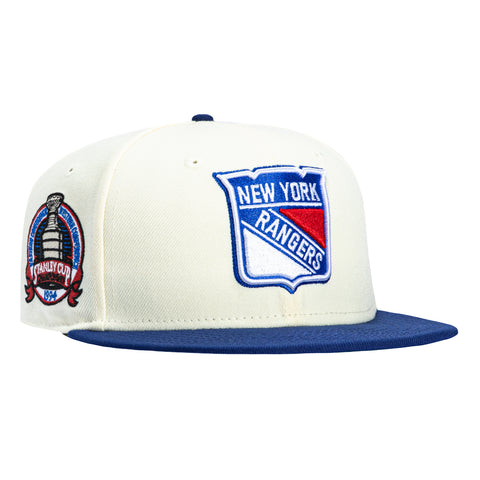 New Era 59Fifty New York Rangers 1994 Stanley Cup Patch Hat - White, Royal New Era