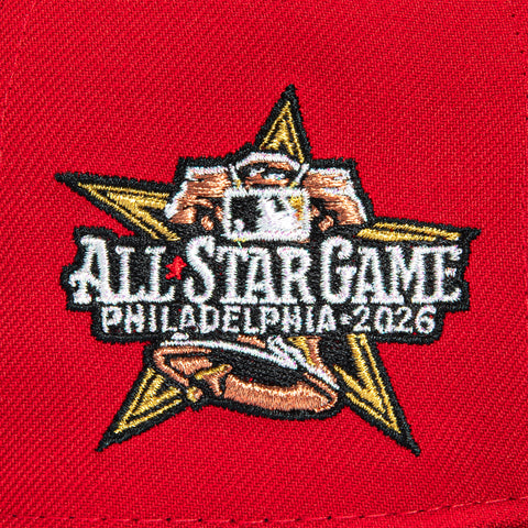 New Era 59Fifty Philadelphia Phillies 2026 All Star Game Patch Alternate Pink UV Hat - Red, Black New Era