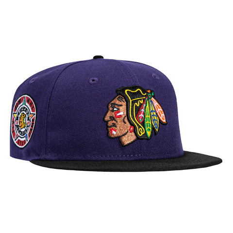 New Era 59Fifty Chicago Blackhawks 1991 All Star Game Patch Hat - Purple, Black New Era