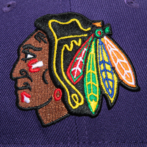 New Era 59Fifty Chicago Blackhawks 1991 All Star Game Patch Hat - Purple, Black New Era