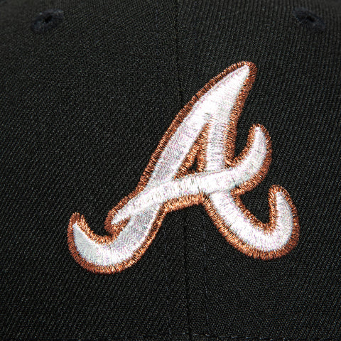 New Era 59Fifty Atlanta Braves 2000 All Star Game Patch Hat - Black, Maroon, Metallic Copper New Era