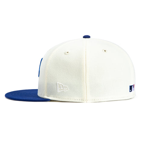 New Era 59Fifty Los Angeles Dodgers Logo Patch Katakana Hat - White, Royal New Era