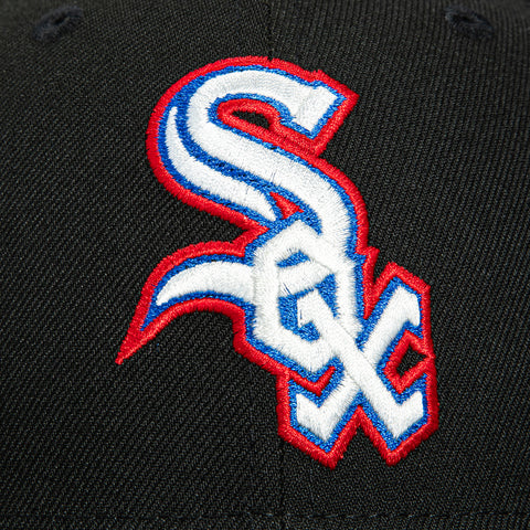 New Era 59Fifty Chicago White Sox 2005 World Series Patch Hat - Black, Ivory, Royal, Red New Era