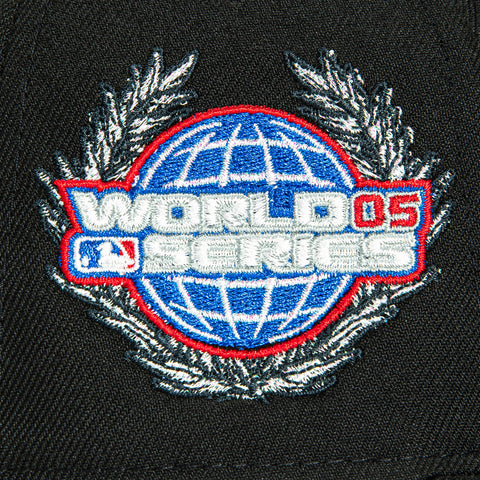 New Era 59Fifty Chicago White Sox 2005 World Series Patch Hat - Black, Ivory, Royal, Red New Era