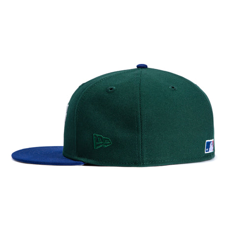 New Era 59Fifty Brooklyn Dodgers 1942 All Star Game Patch Script Hat - Green, Royal, Metallic Silver New Era