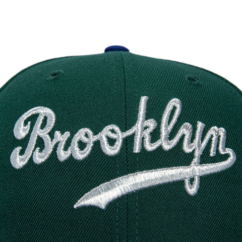 New Era 59Fifty Brooklyn Dodgers 1942 All Star Game Patch Script Hat - Green, Royal, Metallic Silver New Era