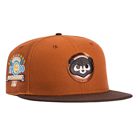 New Era 59Fifty Chicago Cubs 1990 All Star Game Patch 1979 Hat - Tan, Brown New Era